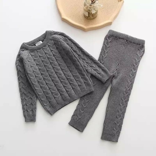 Ensemble tricot gris