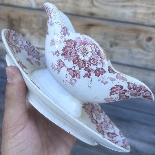 Saucière faïence rose - faïence,