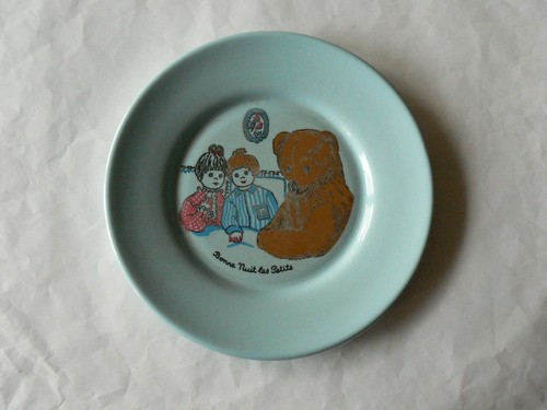 Assiette bleue bonne - assiette, les