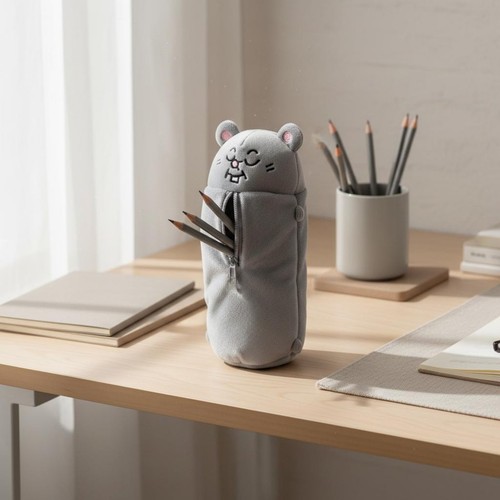 Trousse souris peluche - trousse,