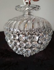 Lustre plafonnier cristal - plafonnier,