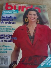 MAGAZINE BURDA MODE POUR LES MARIES COCKTAILS DE MOTIFS ET DE COULEURS  N°4 1990
