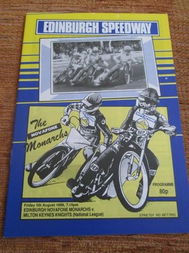 Programme speedway edimbourg - speedway,