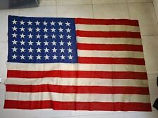 SUPERBE GRAND DRAPEAU 48 ETOILES 1m x 1m42 US WW2 -2 GM-100% ORIGINAL