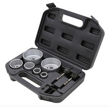 Jeu Scies de cloche Ensemble d’outils 9 pcs. Perceuse Carrelage Trépan de forage