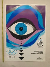 15th european shooting championships 1977 Roma italy vintage poster