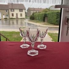 3 verres à liqueur cristal d'Arques modèle CHAUMONT hauteur 9,3 cm