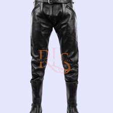 Men's Black Gay Leather Chap