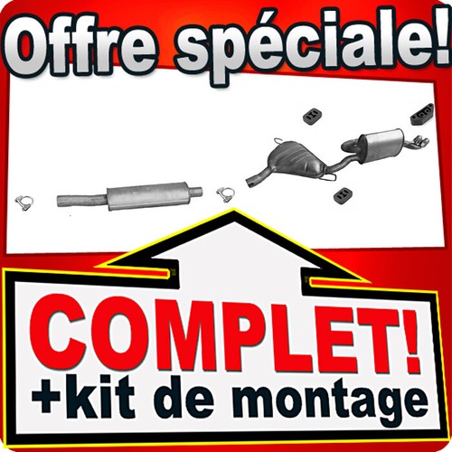 Ligne pot échappement - pot, pour