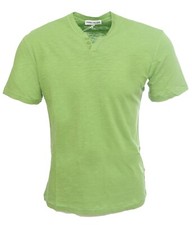 Tee shirt col V boutons vert