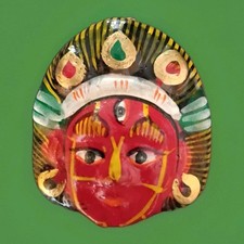  ancien masque mural du Népal en papier mâché