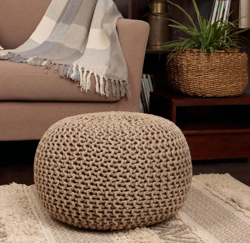 Redearth round pouf ottoman - redearth,