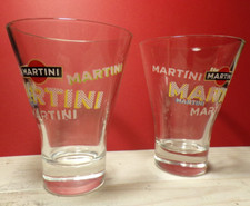 MARTINI ( VERMOUTH ) - LOT DE 2 VERRES - TBE - BAR & BISTROT