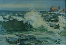 Tableau ancien paysage