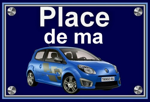 Plaque place ma renault - plaque,