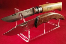 Lot de 3 présentoirs plexi pour 2 couteaux 