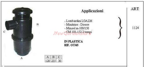 Filtre huile lombardini pour - filtre, d'huile