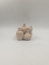 Groupe Multiflore Cheminées Multiples Vase Céramique Grès Poterie Vintage XXème