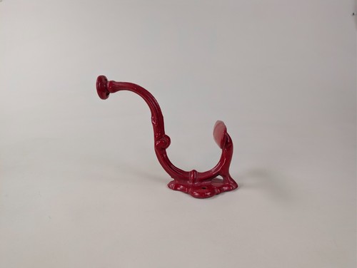 Patère fonte rouge crochet - fonte,