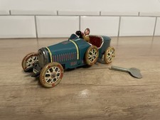 Voiture De Course Ancienne Jouet Mécanique En Tôle Avec Sa Clé 