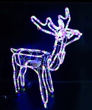 Renne Lumineux De Père Noël LED Avec Mouvement Tête Multicolore REB