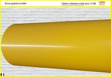 film vinyle carbone 4D jaune thermoformable adhésif covering PRO 30cm x 20cm