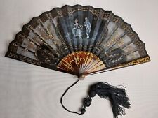 Rare éventail XIXème peint