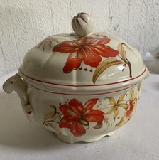 Originale Soupiere K G Luneville Decor De Fleurs Polychrome 