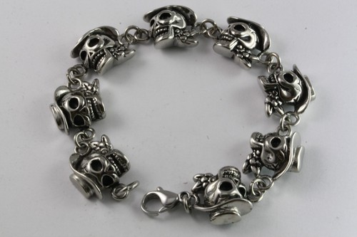 Bracelet biker tête mort - tête,