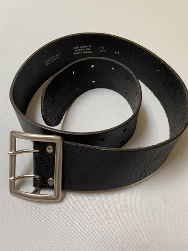Large ceinture cuir noir - large,