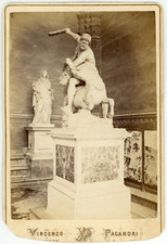 Italia, Firenze, Ercole e il centauro Nesso, Logge dei Lanzi Vintage albumen pri