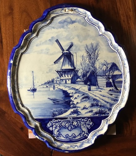 Plaque murale faience de - plaque, en