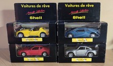Lot de 4 modèles réduits auto COLLECTION SHELL  1/39 et 1/40 "Voitures de rêve"