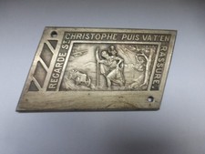Ancienne plaque Saint CHRISTOPHE porte bonheur  tableau de bord Voiture n°2
