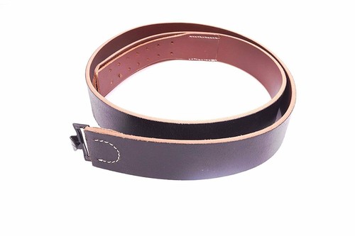 Ceinture cuir noir armée - noir,
