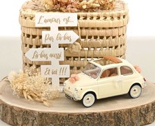 NOREV - Voiture de 1968 couleur beige - Cadeau de mariage - FIAT 500 L - 1/18...