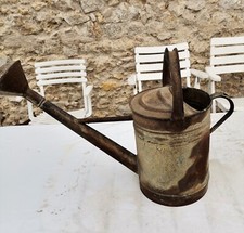 Ancien Arrosoir en Zinc galvanisé rond de 13l Déco Maison Jardin Fleur Potager