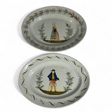 Paire plats Faïence HB