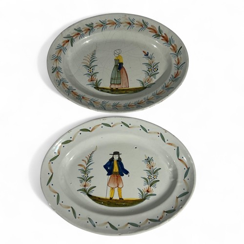 Paire plats faïence - paire, hb