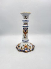 Bougeoir en faïence de Desvres à décor Vieux Rouen début XXème