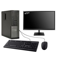 PC Dell Optiplex 9010 SFF Ecran 27" Intel I3-3220 RAM 32Go SSD 480Go W10 Wifi