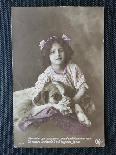 Cpa mon chien - chien, gai
