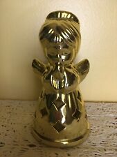 Vintage Golden Ceramic Angel Tea Lite Burner Never Used 7” H 11” Round