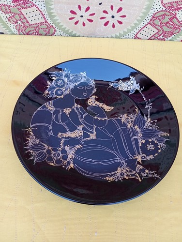 Plat porcelaine noire - plat,