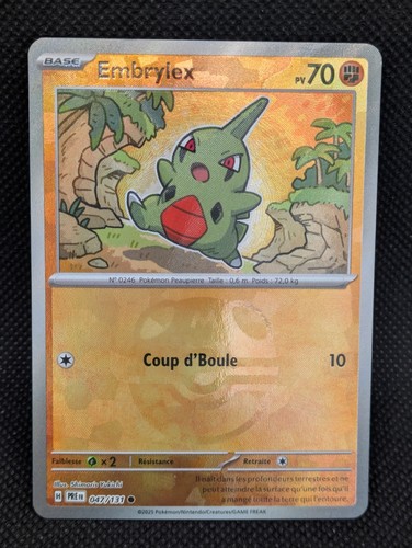 Carte pokemon embrylex - pokemon,