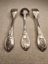 Argent Massif Couronne Armoirie Blason Comte Ensemble Cuillère Fourchettes 264 G