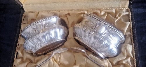 Paire salerons metal - salerons,