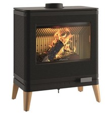 invicta poêle à bois fonte 9kw noir p610449 kazan zen