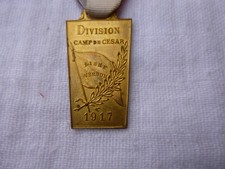 Rare médaille 14 18 ,Division du Camp de César. Aisne Verdun. 1917.