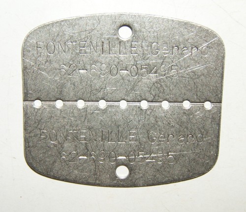 Plaque identite modele 1950 - modele,